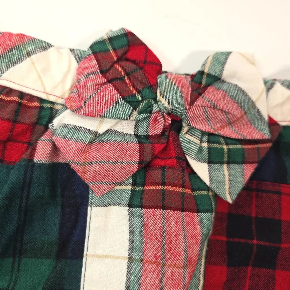 Gymboree Girls Size 6 Christmas Holiday Sweater Plaid Skirt Outfit 2 Pc Green